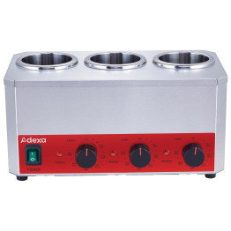 Commercial 3 Bottle Heated Sauce Warmer 3x1L 230V | CaterEq CEFZ023A