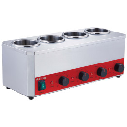 Commercial 4 Bottle Heated Sauce Warmer 4x1L 230V | CaterEq CEFZ024A