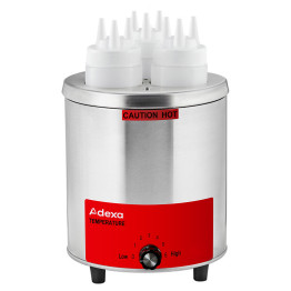 Commercial 3 Bottle Sauce Warmer with Stainless Steel Rack 3.3L 550W 230V | CaterEq CEFZ05B