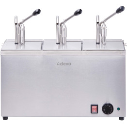 Commercial Heated Sauce Dispenser with 3 Pumps 3x3L 230V | CaterEq CEFZJ2033A 
