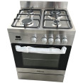 Commercial 4 Burner Stainless Steel Gas Range with Gas Oven 600×600×850mm | CaterEq CEG24D084010