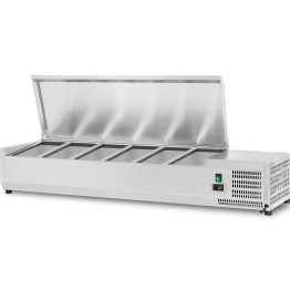 Refrigerated Servery Prep Top 1500mm 6xGN1/3 Depth 380mm Stainless steel lid - CETHVD1500/380 Refrigerated Servery Prep Top 1500mm 6xGN1/3 Depth 380mm Stainless steel lid - CETHVD1500/380