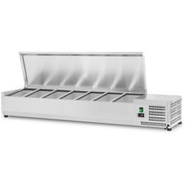 Refrigerated Servery Prep Top 1600mm 7xGN1/3 Stainless steel lid - CEGA516
