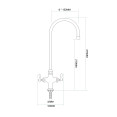 Commercial Single Hole Deck Mount Faucet with 6" Swivel Gooseneck Chrome Plated Brass | CaterEq CEGD3601 Commercial Single Hole Deck Mount Faucet with 6" Swivel Gooseneck Chrome Plated Brass | CaterEq CEGD3601