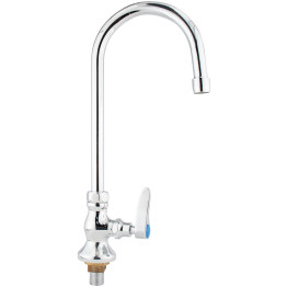 Commercial Single Hole Deck Mount Faucet with 6" Swivel Gooseneck Chrome Plated Brass | CaterEq CEGD3603 Commercial Single Hole Deck Mount Faucet with 6" Swivel Gooseneck Chrome Plated Brass | CaterEq CEGD3603