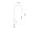 Commercial Single Hole Deck Mount Faucet with 6" Swivel Gooseneck Chrome Plated Brass | CaterEq CEGD3603 Commercial Single Hole Deck Mount Faucet with 6" Swivel Gooseneck Chrome Plated Brass | CaterEq CEGD3603