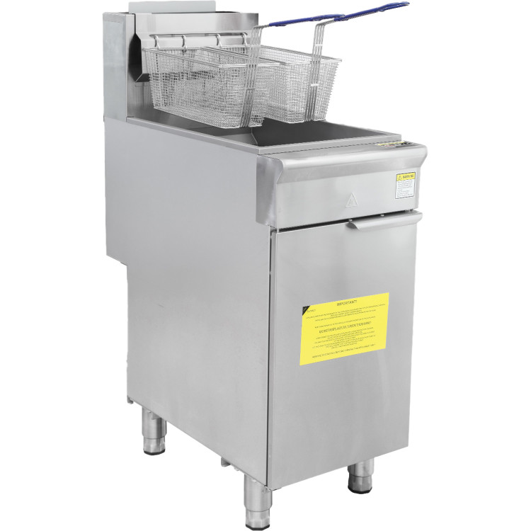 Professional Free Standing Gas Fryer Single Tank 26.5L 393x765x1145mm | CaterEq CEGF4 Professional Free Standing Gas Fryer Single Tank 26.5L 393x765x1145mm | CaterEq CEGF4