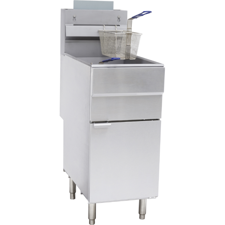 Commercial Gas Tube Fryer 20L Free Standing 26.4kW - CEGF90
