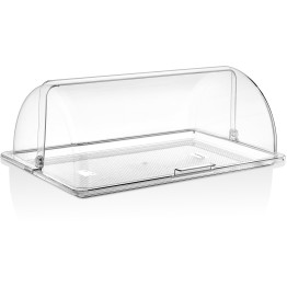 Polycarbonate Gastronorm Tray with Roll-up Dome Cover GN1/1 Depth 20mm - CEGFT11-GFM11 Polycarbonate Gastronorm Tray with Roll-up Dome Cover GN1/1 Depth 20mm - CEGFT11-GFM11