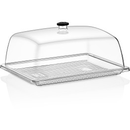 Polycarbonate Gastronorm Tray with Dome Cover GN1/2 Depth 20mm - CEGFT12-GF12 Polycarbonate Gastronorm Tray with Dome Cover GN1/2 Depth 20mm - CEGFT12-GF12