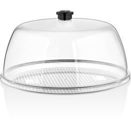 Polycarbonate Tray With Dome cover Round Ø290mm Depth 20mm Clear - CEGFT15-GF15 Polycarbonate Tray With Dome cover Round Ø290mm Depth 20mm Clear - CEGFT15-GF15