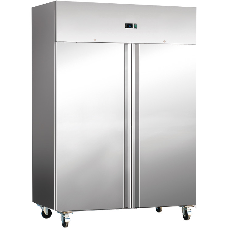 1476lt Commercial Refrigerator Stainless steel Upright cabinet Twin door GN2/1 Ventilated cooling - CETHL1410TN