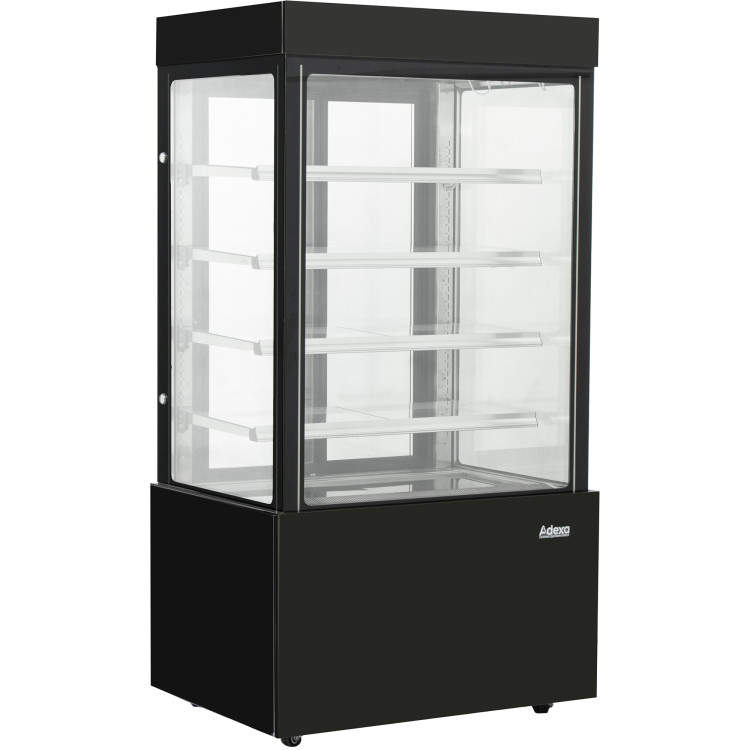 Cake Display Straight front 1800x740x1900mm 4 shelves Black - CEGN1800SMBLACK