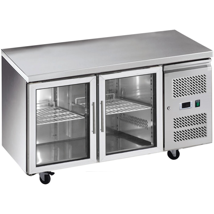 Commercial Refrigerated Counter 2 glass doors Depth 700mm - CEGN2100TNG Commercial Refrigerated Counter 2 glass doors Depth 700mm - CEGN2100TNG