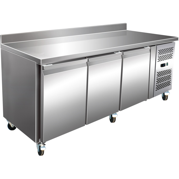 Professional Refrigerated Counter with Upstand 3 doors Depth 600mm - CERS32V