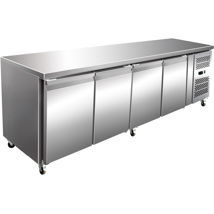 Commercial Refrigerated Counter 4 doors Depth 700mm - CETHP4100TN650H