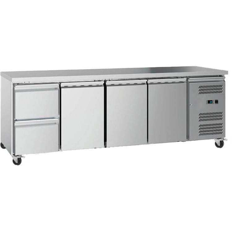 Commercial Refrigerated Counter 3 doors 2 drawers Depth 700mm - CE2DRG42V