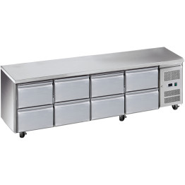 Commercial Refrigerated Counter 8 Drawers Depth 700mm - CE8DRG41V