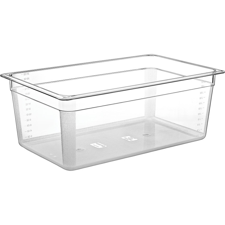 Polycarbonate Gastronorm Pan GN1/1 Depth 200mm - CEGNP11200