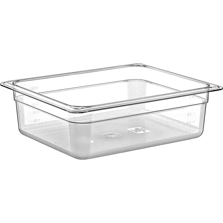 Polycarbonate Gastronorm Pan GN1/2 Depth 100mm 5 litres - CEGNP12100