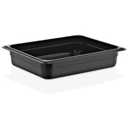 Polycarbonate Gastronorm Pan GN1/2 Depth 150mm Black - CEGNP12150B
