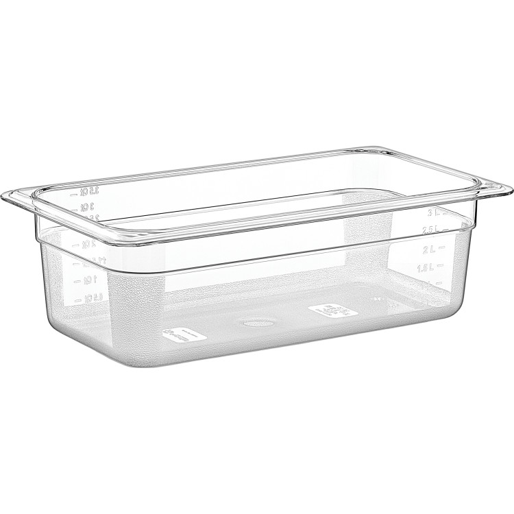Polycarbonate Gastronorm Pan GN1/3 Depth 100mm 3 litres - CEGNP13100