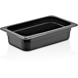 Polypropylene Gastronorm Pan GN1/4 Depth 100mm Black - CEGNPP14100B