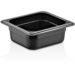 Polypropylene Gastronorm Pan GN1/6 Depth 65mm Black - CEGNPP1665B