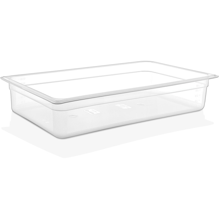 Polypropylene Gastronorm Pan GN1/1 Depth 100mm Clear 12 litres - CEGNPP11100