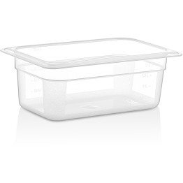 Polypropylene Gastronorm Pan GN1/4 Depth 100mm Clear 2 litres - CEGNPP14100