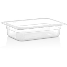 Polypropylene Gastronorm Pan GN1/4 Depth 65mm Clear 1.5 litres - CEGNPP1465