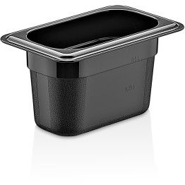 Polypropylene Gastronorm Pan GN1/9 Depth 100mm Black - CEGNPP19100B