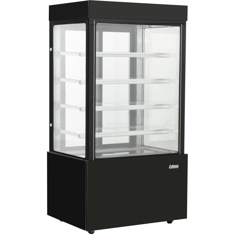 Cake counter 1000x740x1900mm 4 shelves LED Black - CEGN1000SMBLACK