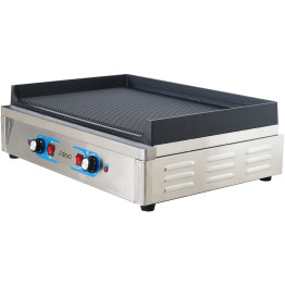 Professional Grill Electric 2 zones 4.6kW Ribbed Cast iron top - CEGP7050EW