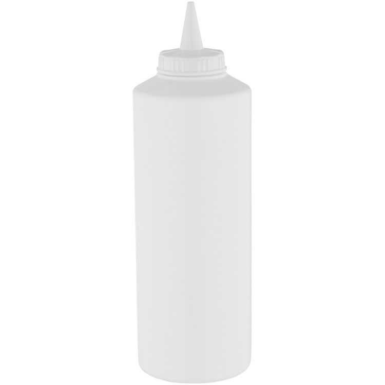 Squeeze Sauce Bottle 750ml/27oz White - CEGPS750W