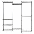 Clothes Rack with Multi‑Section Wire Shelving Black 1740x400x1800mm| CaterEq CEGR17440180B8E