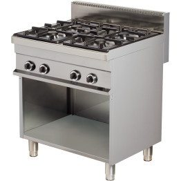 Gas cooker Open base 4 burners 24.0kW - Hotmax 700 CEGR721