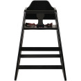 Restaurant Wood High Chair Black - CEGS6003BLACK