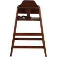 Restaurant Wood High Chair Walnut - CEGS6003WALNUT