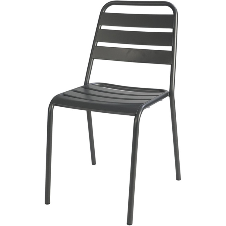 Bistro Side Chair Steel Indoors Gun Metal - CEGS60790GM