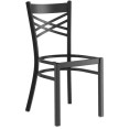 Black Steel Cross Back Chair - CEGS6F0BFRAMEBLACK
