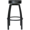 Black Barstool with Upholstered Swivel seat - CEGS6P08