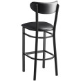 Black Barstool with Vinyl Backrest & Seat - CEGS6V6B