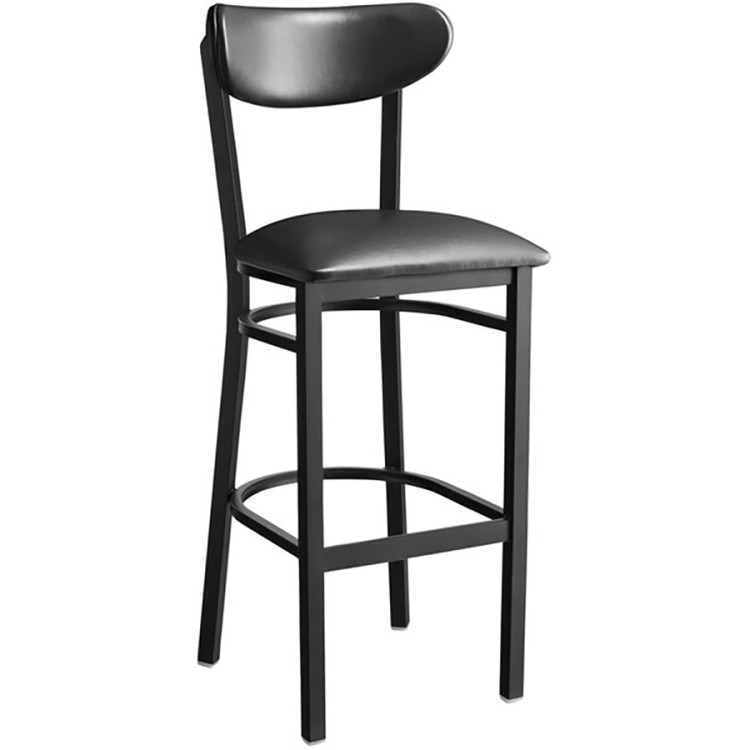 Black Barstool with Vinyl Backrest & Seat - CEGS6V6B