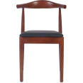 Wood Oxhorn Dining Chair with Cushioned seat - CEGS90005