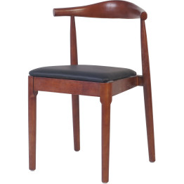 Wood Oxhorn Dining Chair with Cushioned seat - CEGS90005