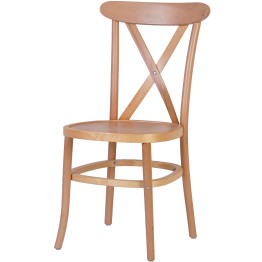 Beech Wood Tuscan Dining Chair Cross Back - CEGS90008