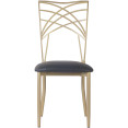 B GRADE Bistro Dining Chair Metal Cross Back Gold Indoors - GSE0028 B GRADE