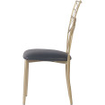 B GRADE Bistro Dining Chair Metal Cross Back Gold Indoors - GSE0028 B GRADE