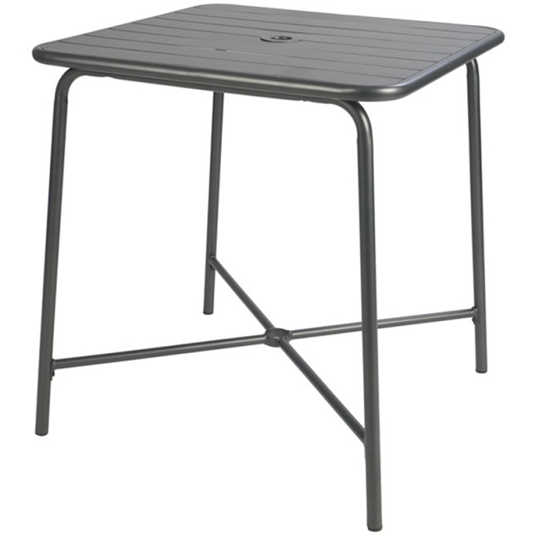 Bistro Table Steel Gun Metal 710x710mm Indoors - CEGSHW1046GM